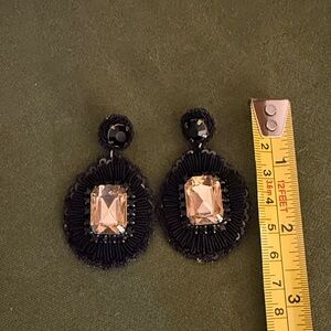 Elegant Black and Silver Earrings
